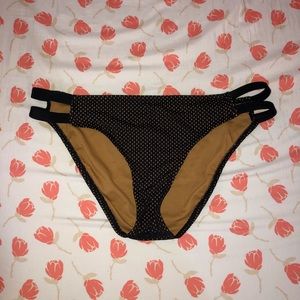Mossimo Black and Tan Bikini Bottoms Large NEW